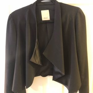elevenses Other - Cropped black blazer with satin lapels. elevenses Other - Cropped black blazer with satin lapels.